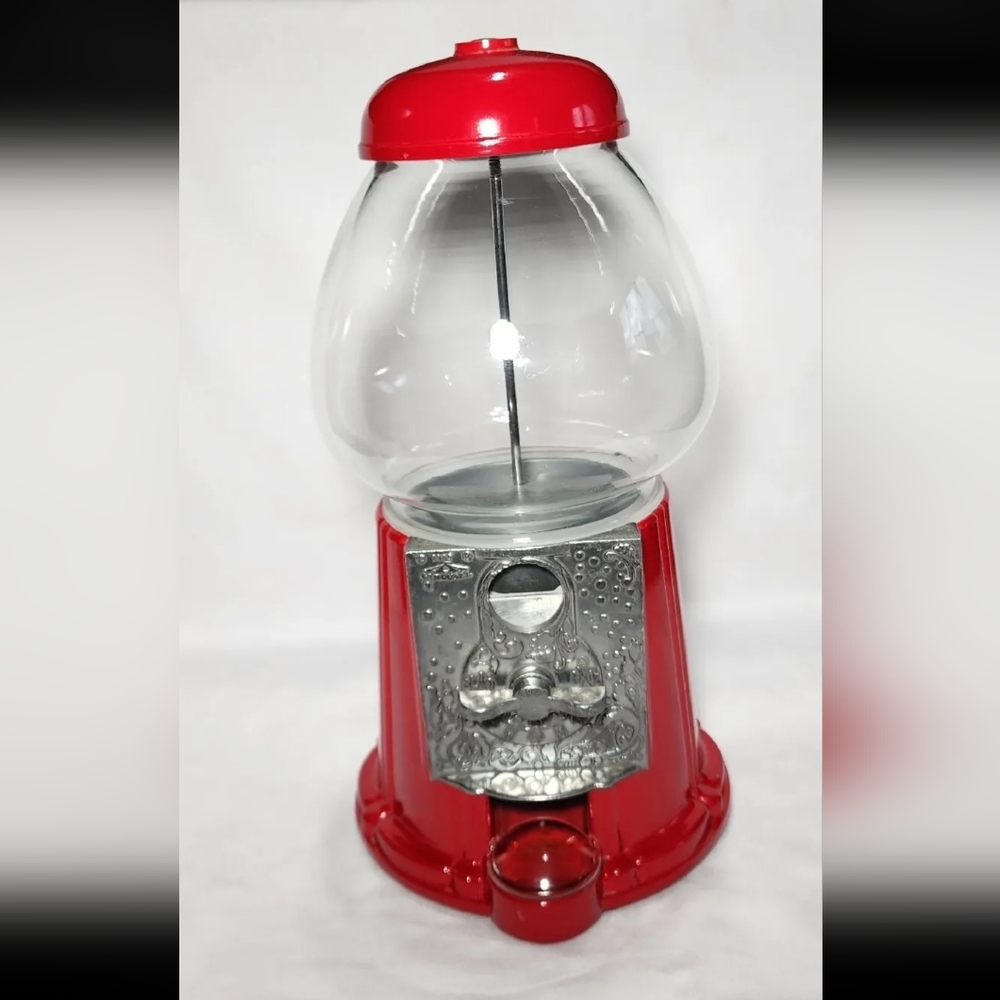 Vintage Style 1985 Gumball Machine Carousel Junior Glass Globe Cast Metal